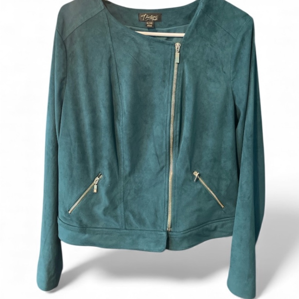 🌷✨Thalia Sodi Teal Leather Jacket - Picture 6 of 13